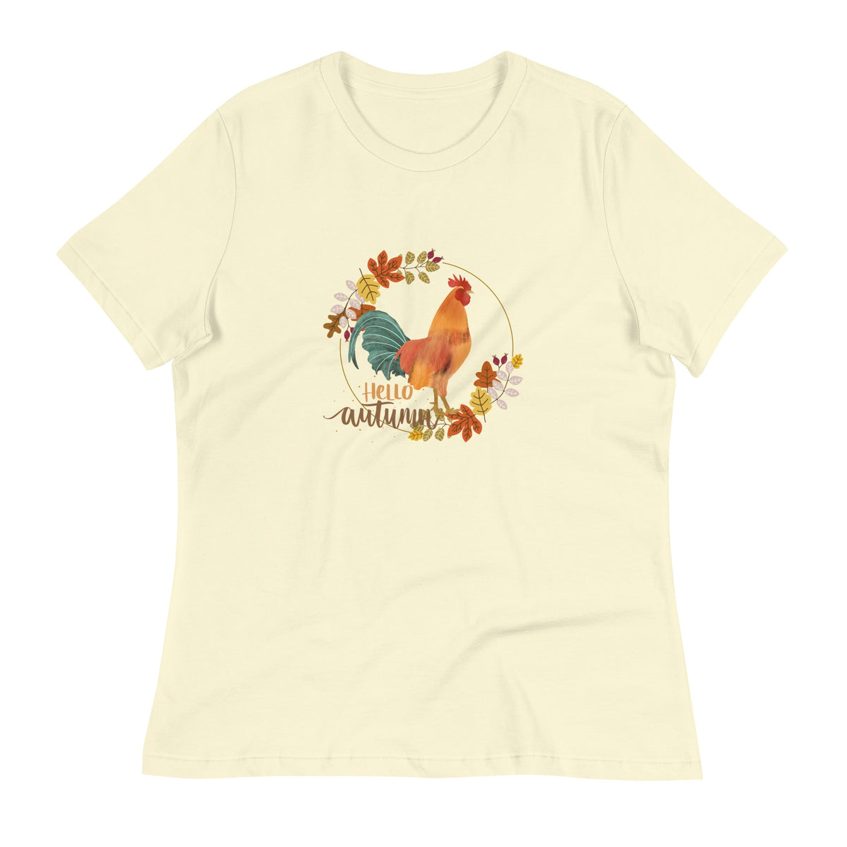 Hello Autumn Women&#39;s Relaxed T-Shirt - Cluck It All Farms