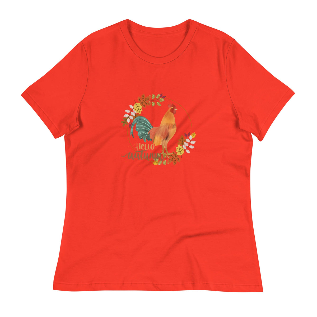 Hello Autumn Women&#39;s Relaxed T-Shirt - Cluck It All Farms