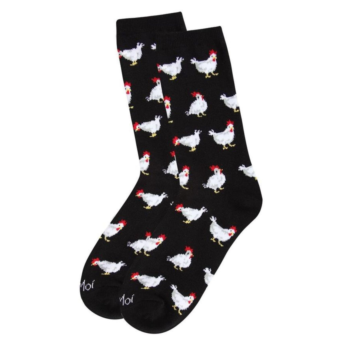 MeMoi Chickens Bamboo Blend Crew Socks - Cluck It All Farms