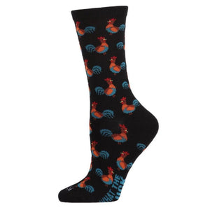 MeMoi Chickens Bamboo Blend Crew Socks - Cluck It All Farms