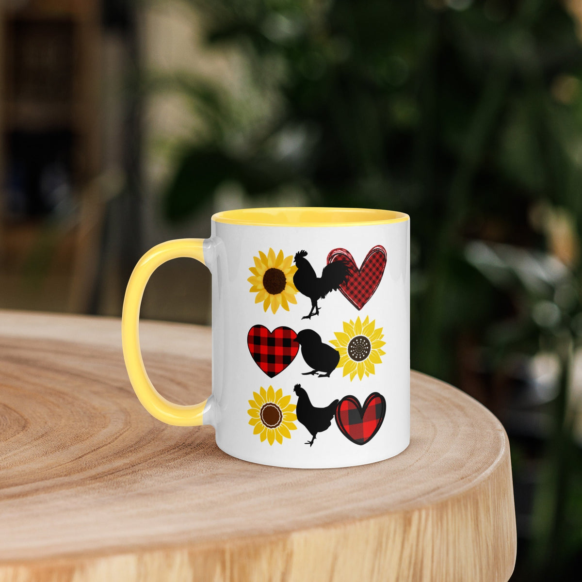 Sunflower Chicken Colored Mug - Cluck It All Farms