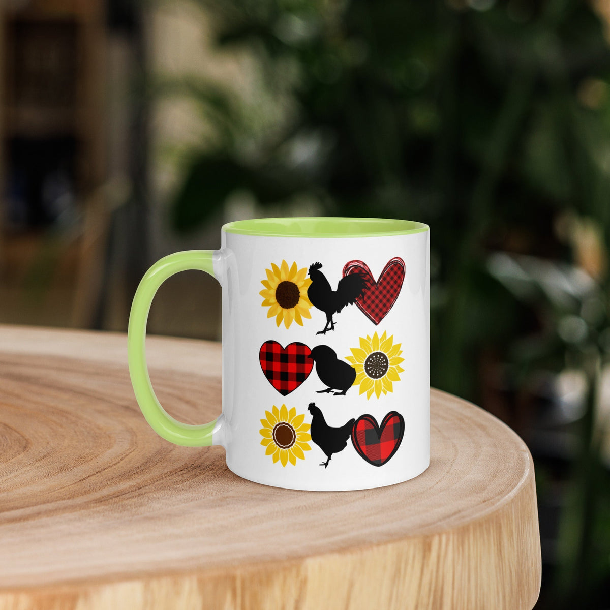 Sunflower Chicken Colored Mug - Cluck It All Farms