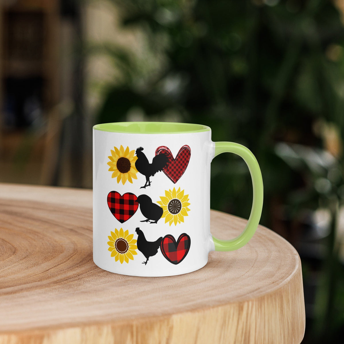 Sunflower Chicken Colored Mug - Cluck It All Farms