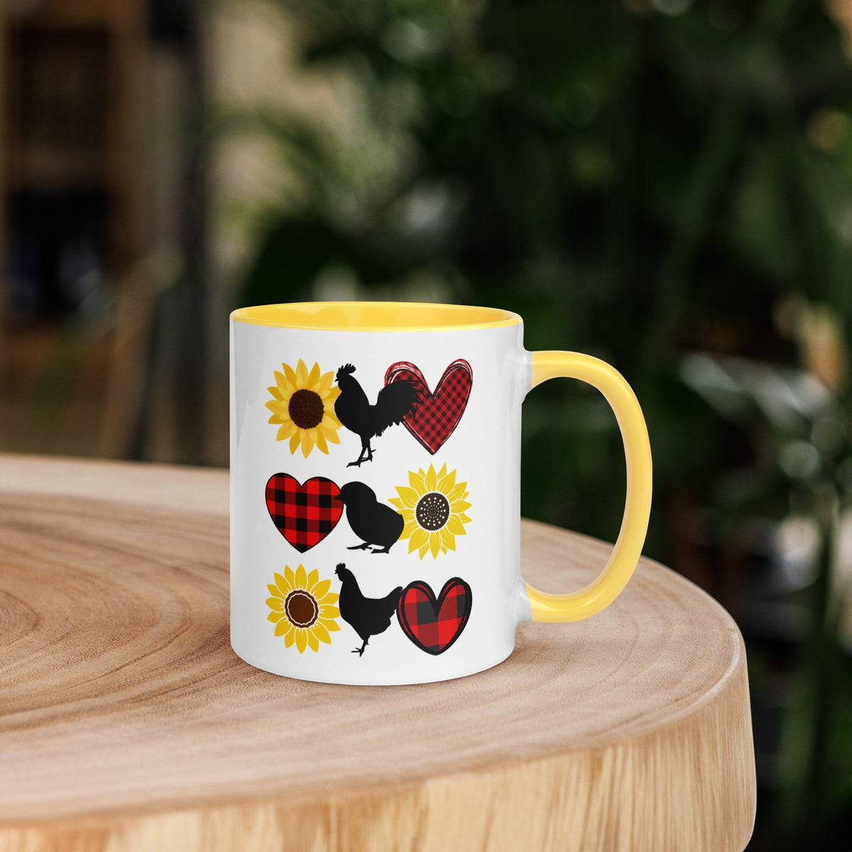 Sunflower Chicken Colored Mug - Cluck It All Farms