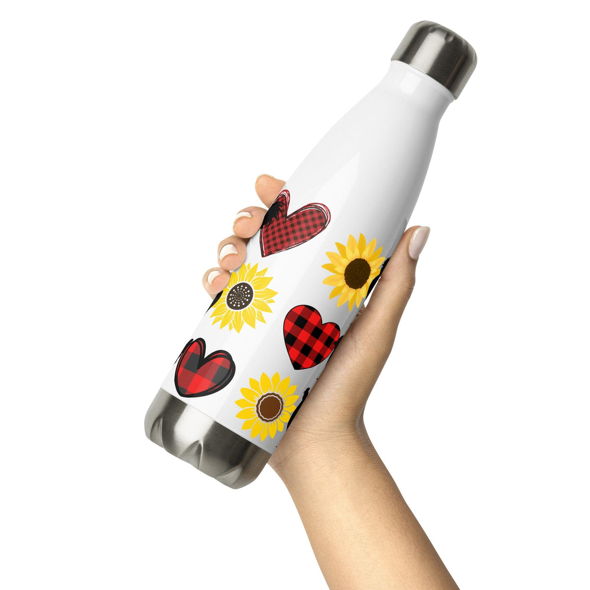 Sunflower Chicken Stainless Steel Water Bottle - Cluck It All Farms