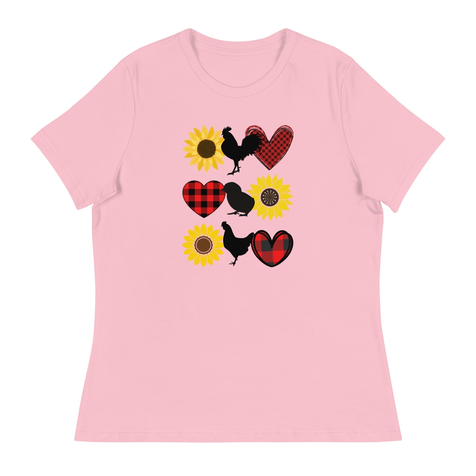Sunflower Chicken Women's Relaxed T-Shirt - Cluck It All Farms