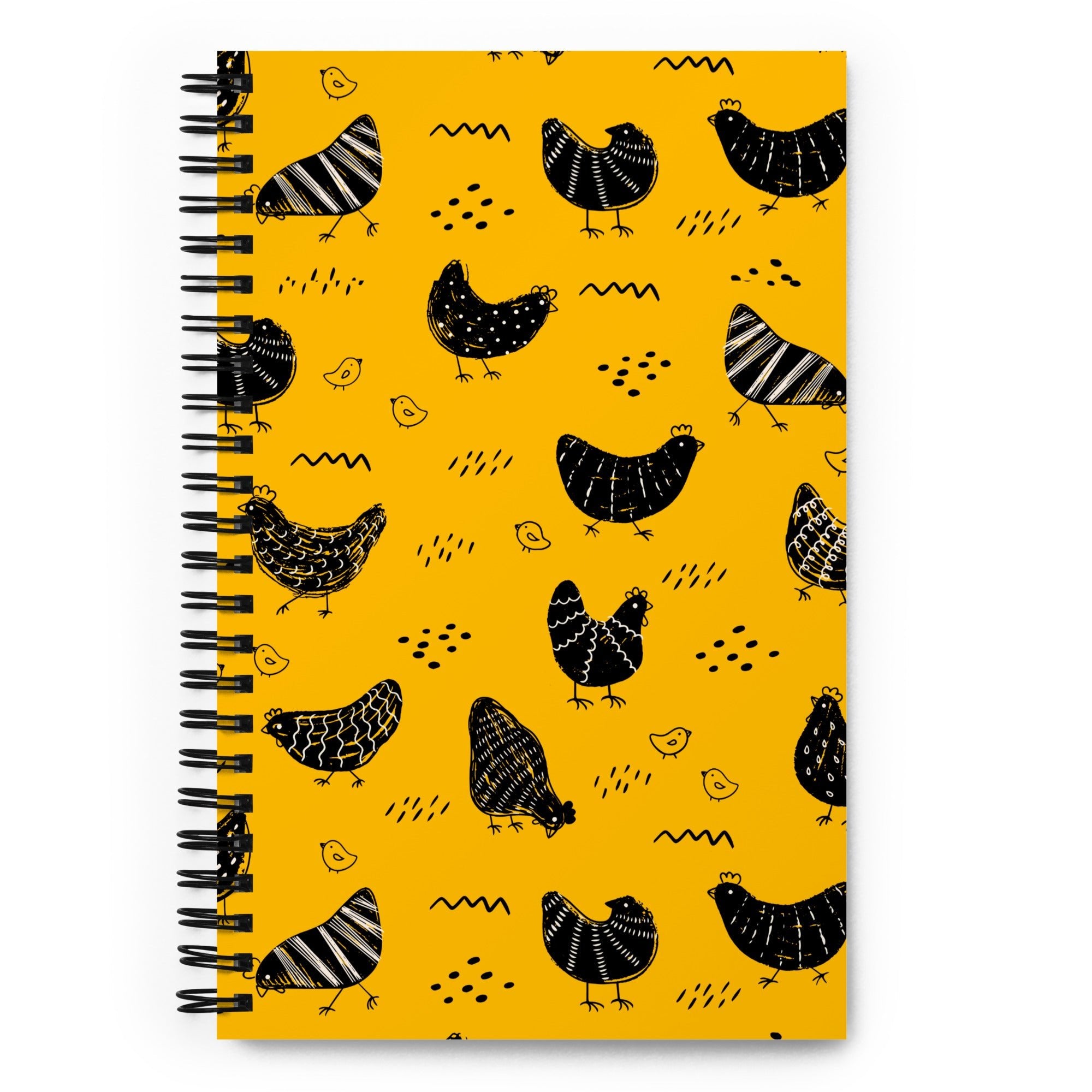 Vintage Yellow Chicken Spiral Notebook - Cluck It All Farms