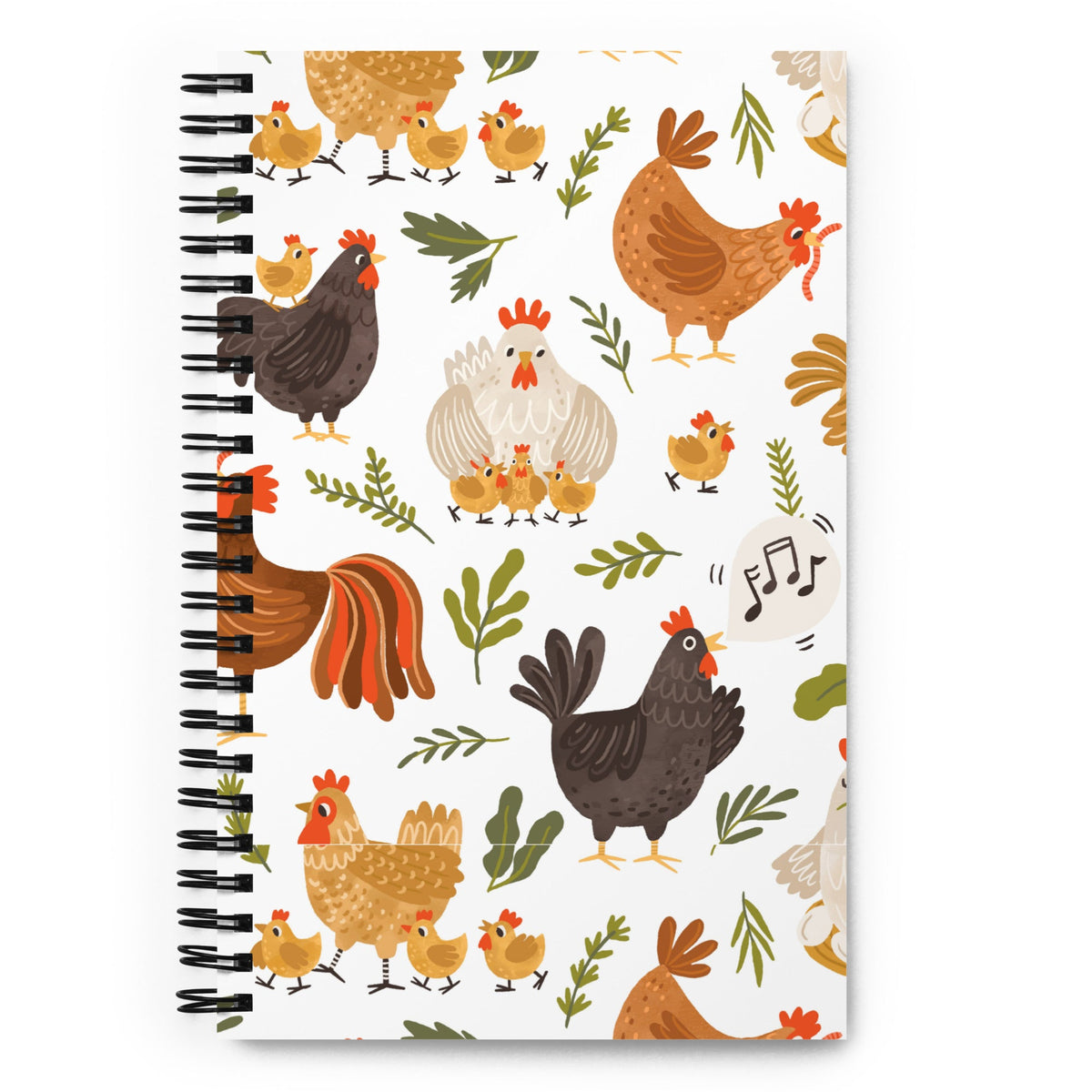 Whimsical Chicken Spiral Notebook - Cluck It All Farms
