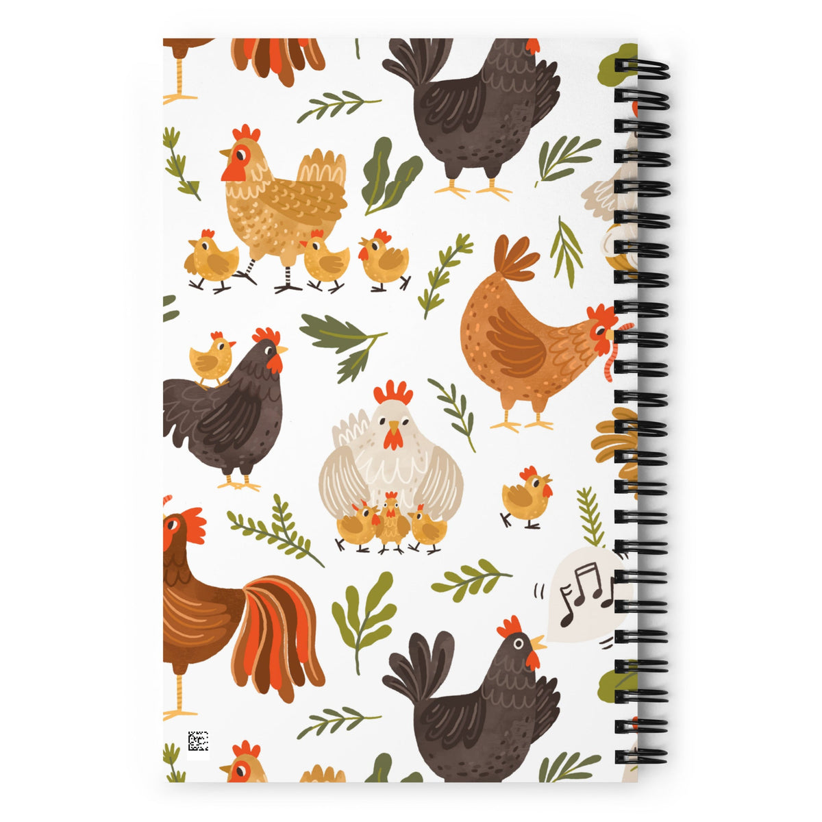 Whimsical Chicken Spiral Notebook - Cluck It All Farms