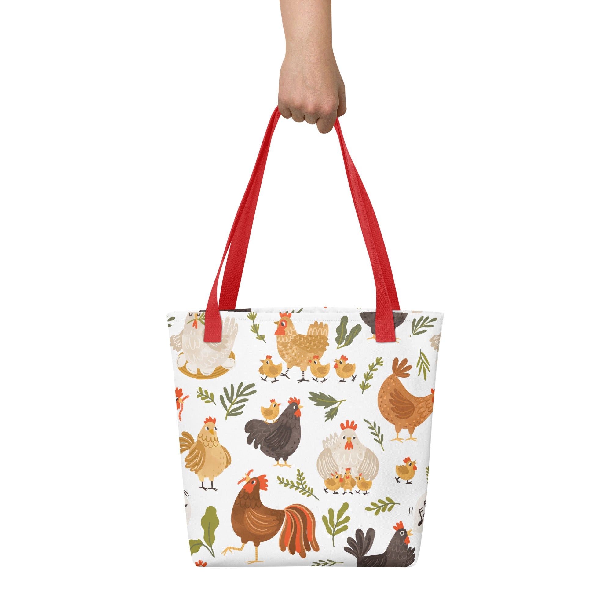 Whimsical Chicken Tote Bag - Cluck It All Farms