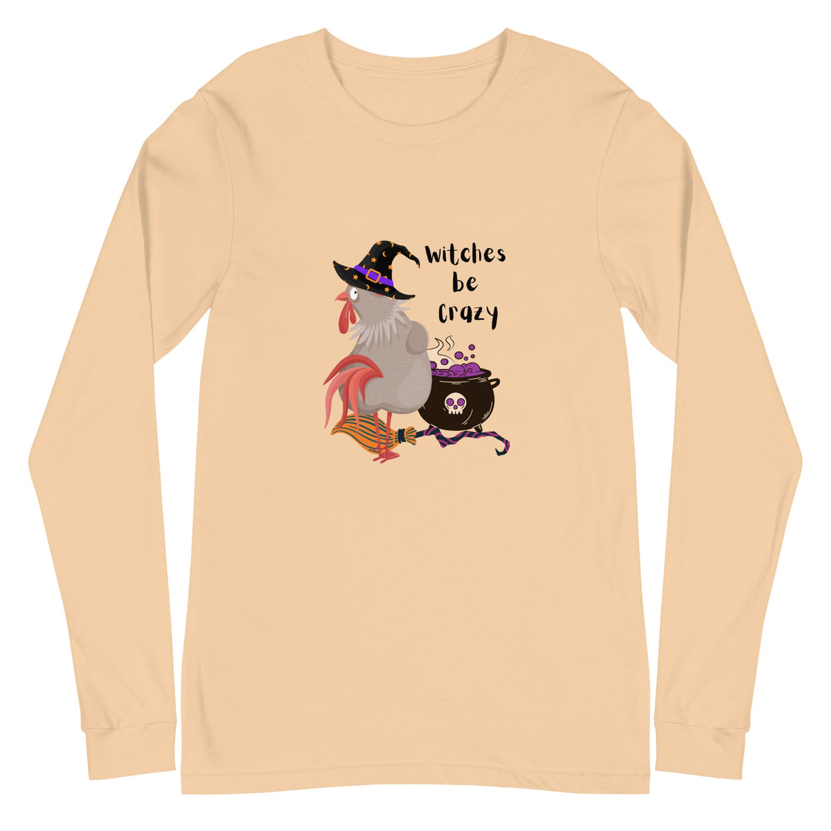 Witches be Crazy Adult Unisex Long Sleeve Tee - Cluck It All Farms